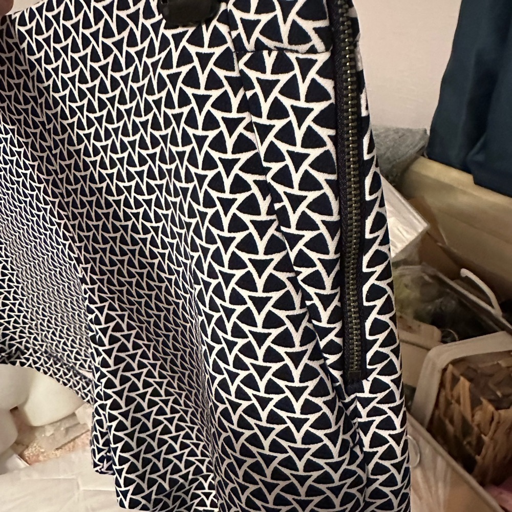 Banana Republic Black and White Geometric Dress Shorts.